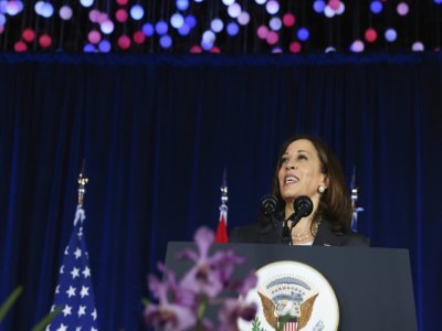 La vice-présidente américaine Kamala Harris à Singapour, le 24 août 2021 - EVELYN HOCKSTEIN [POOL/AFP]