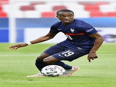 L'attaquant Moussa Diaby avec l'équipe de France Espoirs, le 31 mai 2021 - Attila KISBENEDEK [AFP/Archives]