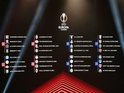 Les groupes de Ligue Europa après le tirage au sort, le 27 août 2021 à Istanbul - OZAN KOSE [AFP]