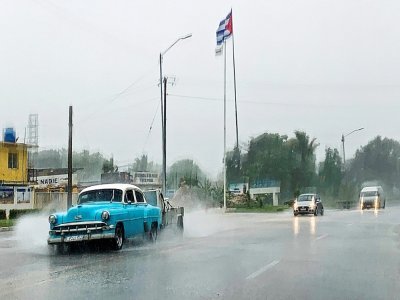 La Havane sous la pluie le 27 août 2021 - ADALBERTO ROQUE [AFP]