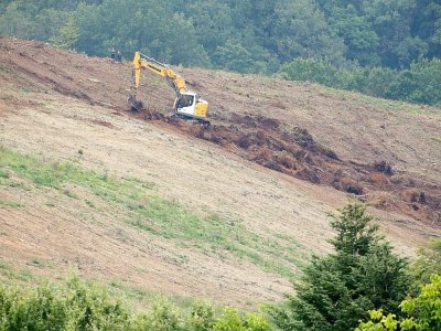 Nouvelles fouilles dans un bois d'Issancourt-et-Rumel pour retrouver le corps d'Estelle Mouzin, le 30 août 2021 dans les Ardennes - FRANCOIS NASCIMBENI [AFP]