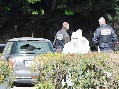 La police sur une scène de crime à Marseille le 5 avril 2018 - boris HORVAT [AFP/Archives]