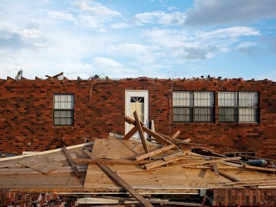 Une maison détruite par l'ouragan Ida à Little Caillou, en Louisiane, le 31 août 2021 - Mark Felix [AFP]