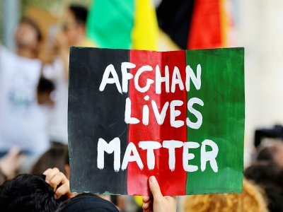 Manifestation en solidarité avec les Afghans, à Paris, le 5 septembre 2021 - Stefano RELLANDINI [AFP]