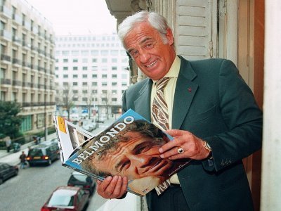 Jean-Paul Belmondo, le 4 avril 1996 à Paris - Vincent AMALVY [AFP/Archives]