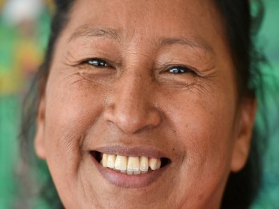La militante autochtone écologiste Célia Umenza le 7 septembre 2021 - LUIS ROBAYO [AFP]