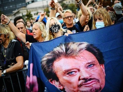 Hommage à Johnny Hallyday le 14 septembre 2021 à Paris - Christophe ARCHAMBAULT [AFP]