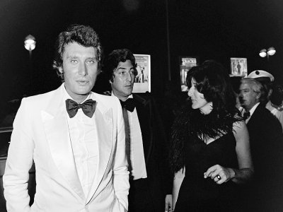 Johnny Hallyday au festival de Cannes le 23 mai 1976 - - [AFP/Archives]
