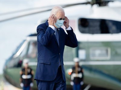 Le président américain Joe Biden avant d'embarquer à bord d'Air Force One sur la base d'Andrews dans le Maryland, le 10 septembre 2021 - Brendan Smialowski [AFP]