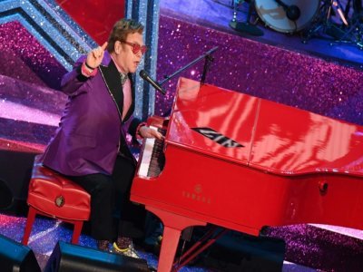 Elton John en concert à Hollywood, en février 2020 en Californie - Mark RALSTON [AFP/Archives]