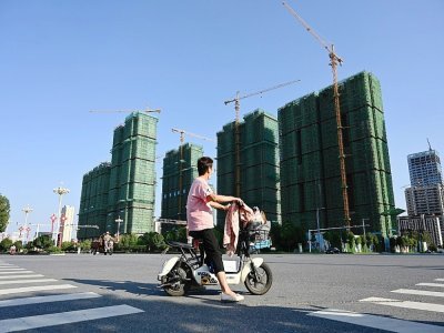 Un chantier du promoteur immobilier Evergrande à Zhumadian, le 14 septembre 2021 en Chine - JADE GAO [AFP/Archives]