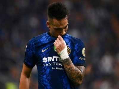 Le buteur de l'Inter Milan Lautaro Martinez lors du match contre l'Atalanta Bergame à San Siro, le 25 septembre 2021 - Marco BERTORELLO [AFP/Archives]