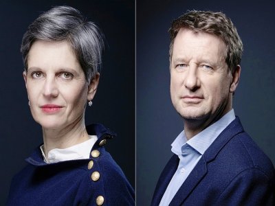 Combo de photos de Sandrine Rousseau et Yannick Jadot réalisées les 9 et 10 décembre 2021 à Paris - JOEL SAGET [AFP/Archives]
