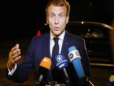 Le président français Emmanuel Macron au sommet informel de l'UE à Brdo, en Slovénie, le 5 octobre 2021 - Ludovic MARIN [AFP]