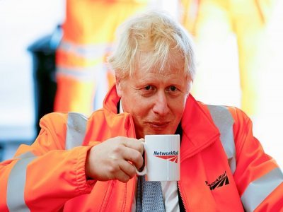 Boris Johnson lors d'une visite d'un chantier à Manchester le 4 octobre 2021 en marge de la conférence annuelle des conservateurs - PHIL NOBLE [POOL/AFP]