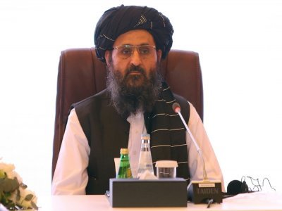 le cofondateur des talibans, Abdul Ghani Baradar, le 18 juillet 2021 à Doha, au Qatar - KARIM JAAFAR [AFP/Archives]