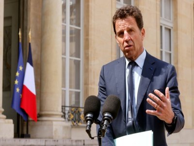 Le président du Medef Geoffroy Roux de Bézieux, le 29 avril 2021 à l'Elysée à Paris - Ludovic MARIN [AFP/Archives]