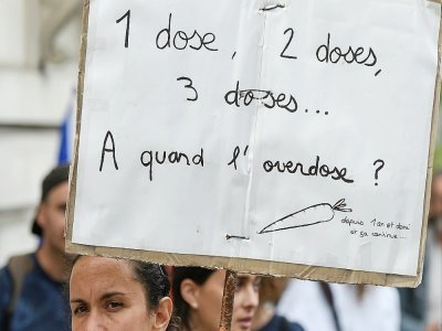 Manifestation anti-pass sanitaire à Nantes, le 18 septembre 2021 - Sebastien SALOM-GOMIS [AFP/Archives]