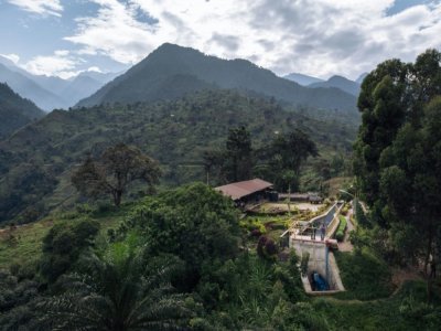 Le barrage hydrolélectrique de Mutwanga, au pied des monts Rwenzori, le 19 novembre 2020 - ALEXIS HUGUET [AFP/Archives]