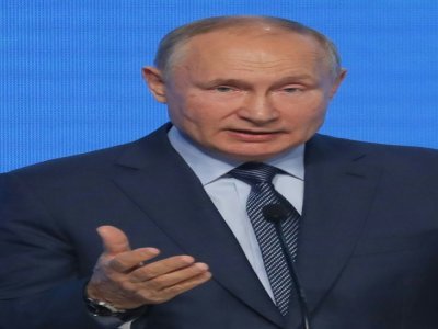 le président russe Vladimir Poutine au forum international de l'energie à Moscou le 13 octobre 2021 - SERGEI ILNITSKY [POOL/AFP]