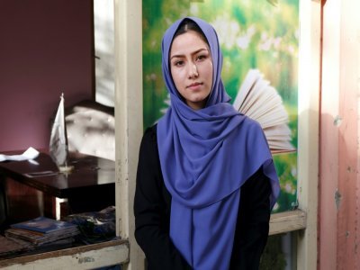 Nasrin Hasani, enseignante à Kaboul, le 16 octobre 2021 - JAMES EDGAR [AFP]