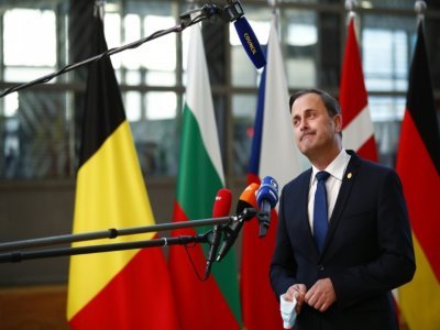 Le Premier ministre luxembourgeois Xavier Bettel à Bruxelles pour le sommet européen, le 22 octobre 2021 - JOHANNA GERON [POOL/AFP]