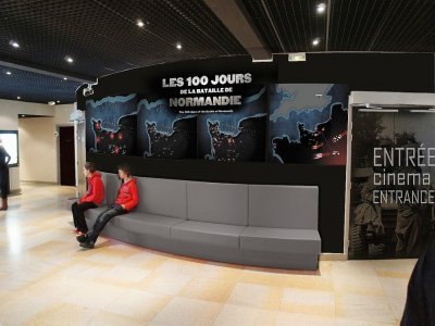 Le hall d'accueil du cinéma circulaire d'Arromanches sera lui aussi remis au goût du jour. - Mémorial de Caen