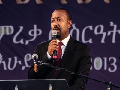 Le Premier ministre éthiopien Abiy Ahmed à Addis Abeba le 13 juin 2021 - Amanuel SILESHI [AFP/Archives]