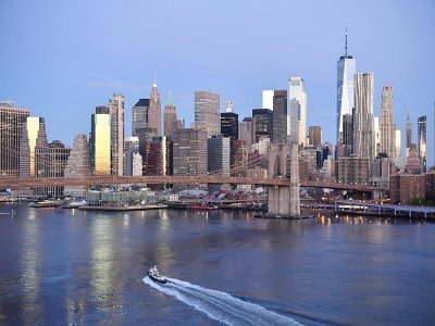 L'île de Manhattan, à New York, un matin de septembre 2021 - ANGELA  WEISS [AFP]