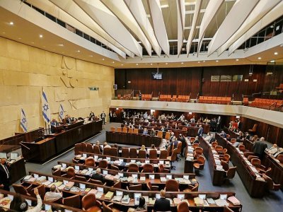 La Knesset en séance pour examiner le budget de l'Etat israélien, le 3 novembre 2021 - AHMAD GHARABLI [AFP]