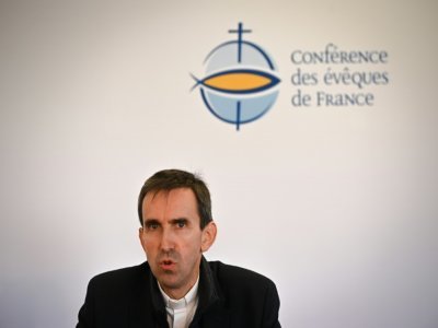 Le porte-parole de la Conférence des évêques de France Hugues de Woillemont à Lourdes, dans les Hautes-Pyrénées, le 6 novembre 2021 - Valentine CHAPUIS [AFP]