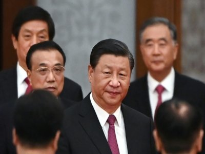 Le président chinois Xi Jinping, le 30 septembre 2021 à Pékin - GREG BAKER [AFP/Archives]