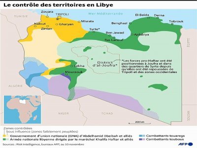 Le contrôle des territoires en Libye - [AFP]