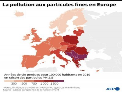 La pollution aux particules fines en Europe - [AFP]