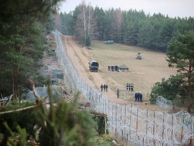 A deserted migrant camp on the Belarusian-Polish border in Belarus' Grodno region - Leonid SHCHEGLOV [BELTA/AFP]