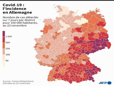 Covid-19 : l'incidence en Allemagne - [AFP]