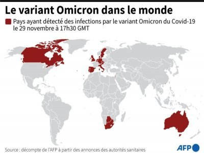 Le variant Omicron dans le monde - Valentin RAKOVSKY [AFP]