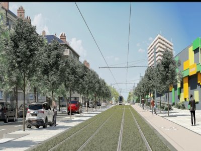 Le tramway pourrait passer devant le centre commercial du Chemin-Vert. - Caen-La-Mer