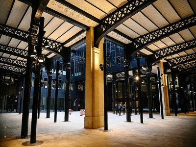 La cour intérieure de la poste de la rue du Louvre, à Paris, le 17 janvier 2022 - Christophe ARCHAMBAULT [AFP]