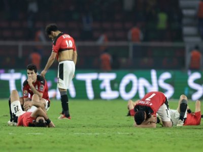 L'Egypte de Mohamed Salah battue en finale de la CAN par le Sénégal au stade d'Olembé à Yaoundé, le 6 février 2022 - Kenzo TRIBOUILLARD [AFP]