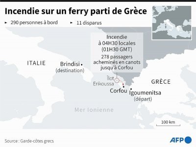 Incendie sur un ferry parti de Grèce - Sylvie HUSSON [AFP]