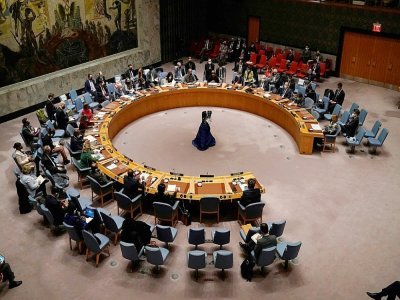 Réunion du conseil de sécurité de l'ONU à New York le 22 février 2022 - TIMOTHY A. CLARY [AFP]