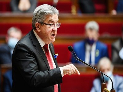 Le candidat de la France Insoumise Jean-Luc Mélenchon, le 1er mars 2022 à l'Assemblée Nationale à Paris - BERTRAND GUAY [AFP]