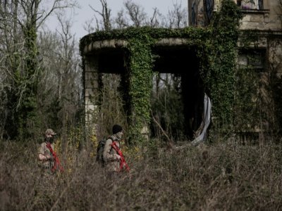 Stage d'entraînement militaire près de Bordeaux, le 16 mars 2022 - Thibaud MORITZ [AFP]
