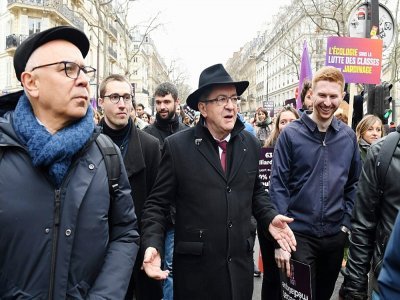 Le candidat de la France Insoumise Jean-Luc Mélenchon, le 12 mars 2022 à Paris - Alain JOCARD [AFP]