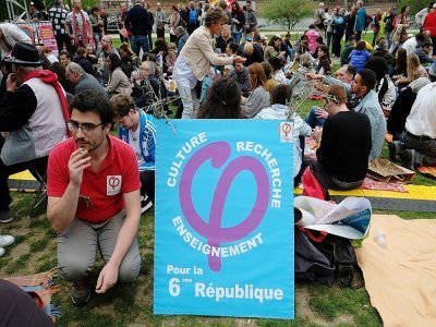 Des partisans de la France insoumise, à Toulouse, le 16 avril 2017 - Eric CABANIS [AFP/Archives]