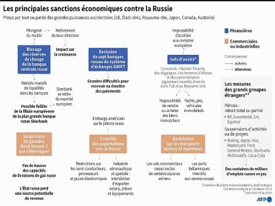 Les principales sanctions économiques contre la Russie - Emmanuelle MICHEL [AFP]