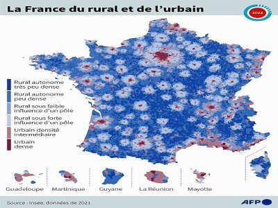 La France du rural et de l'urbain - Cléa PÉCULIER [AFP]