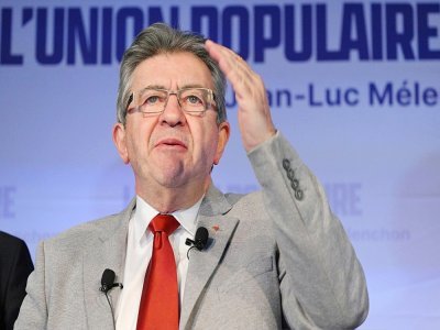 Jean-Luc Mélenchon le 10 avril 2022 à Paris - Emmanuel DUNAND [AFP]