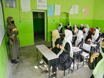 Une école pour filles à Kaboul, le 23 mars 2022 - Ahmad SAHEL ARMAN [AFP/Archives]